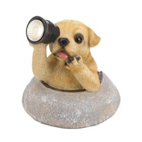 Summerfield Terrace Dog with Telescope Solar Garden Light