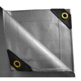 12 x 12 Heavy Duty Canopy Tarp - Silver